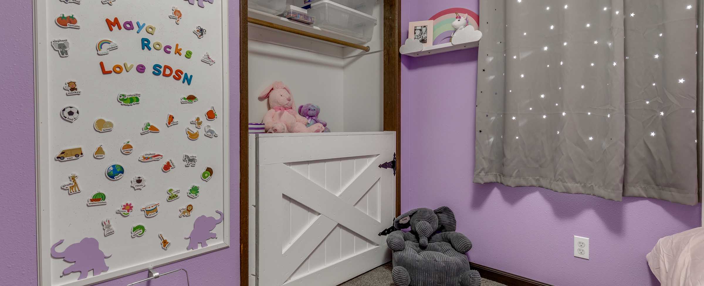 Amazing Maybe Bedroom Makeover - Purple Elephant Room