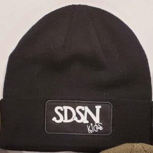 SDSN Beanie Black with White Lettering