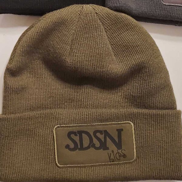 SDSN Beanie Green with Black Lettering